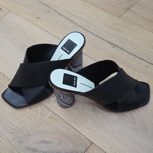 Dolce Vita Black Mules with Textured Heel